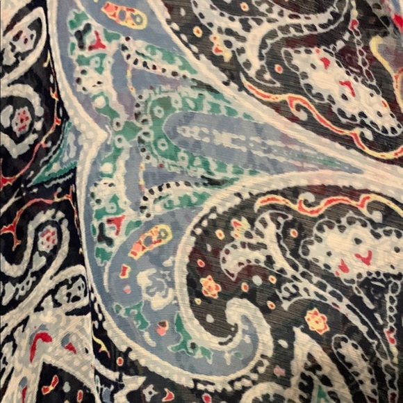 Paisley Patterned Accent Kimono with Tassles - Picture 2 of 4